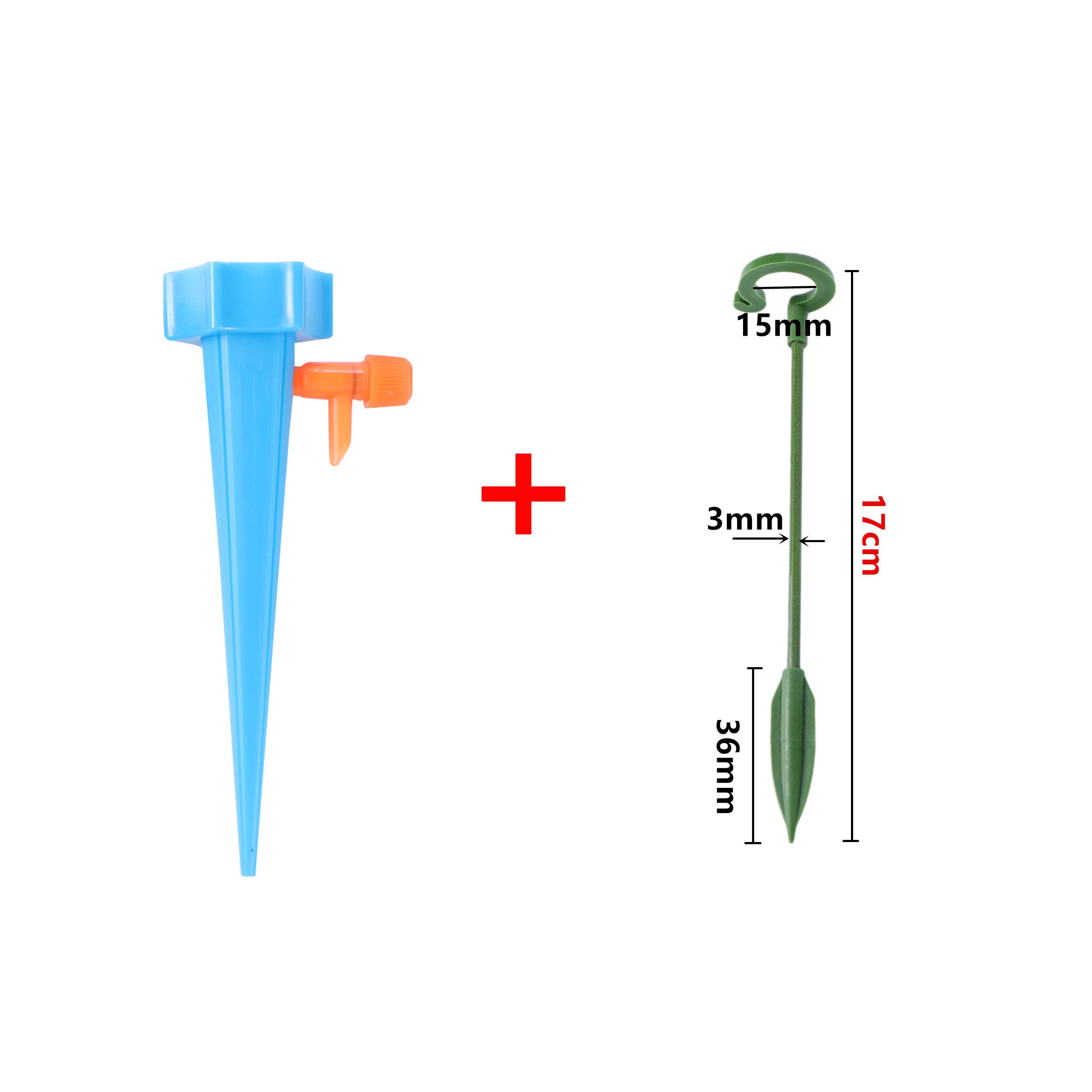 

Stand For Flowers Half Round Flower Holder Stake Self-Watering Cone Dripper With Adjustable Valves Automatic Watering Tool
