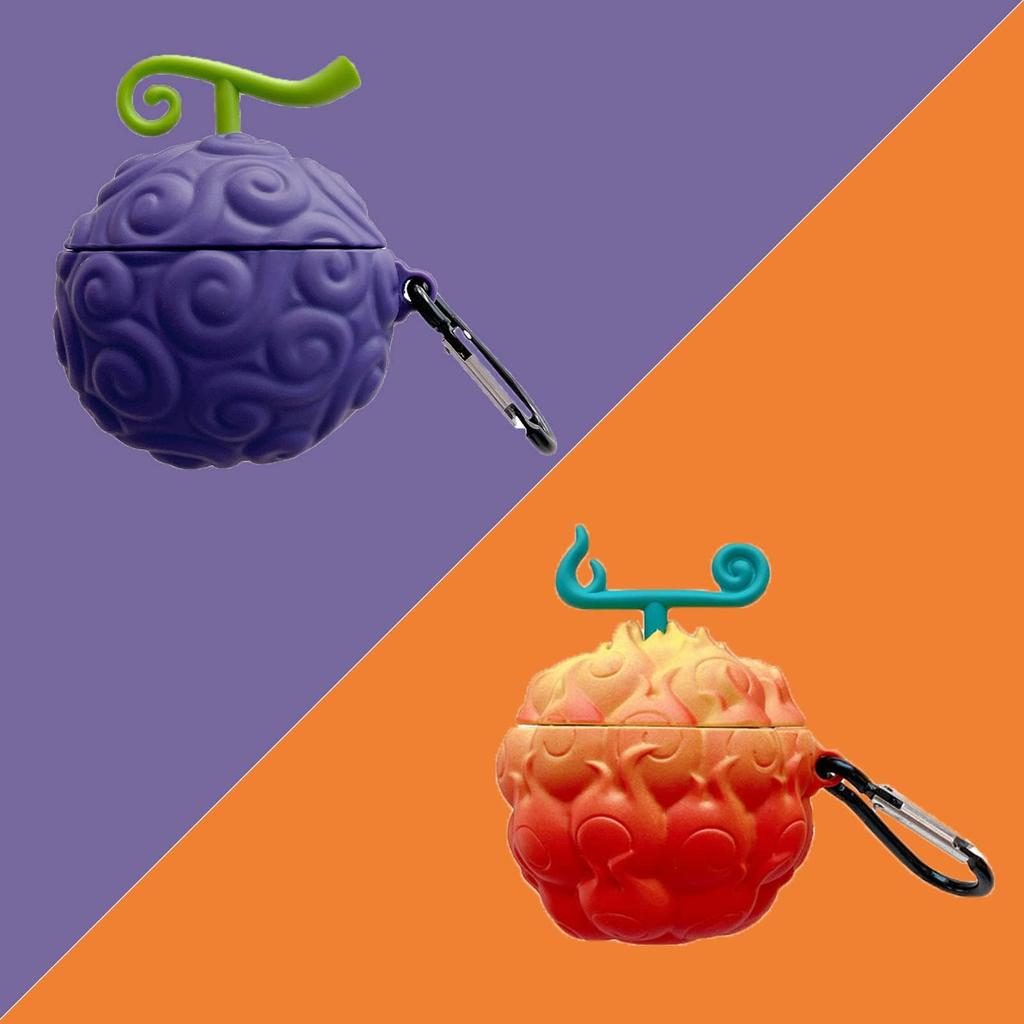 AirPods Case Silicone Case Devil Fruit Gomu Gomu No Mi One Piece Mera Mera No Mi Earphone Case AirPods Case Cover Airpod Cover Silicone Cover with