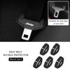 Car Seatbelt Buckle Cover Leather Seatbelt Anti-Scratch Mat Accessories For Jeep Renegade Grand Cherokee Compass Patriot Wrangle AKV1