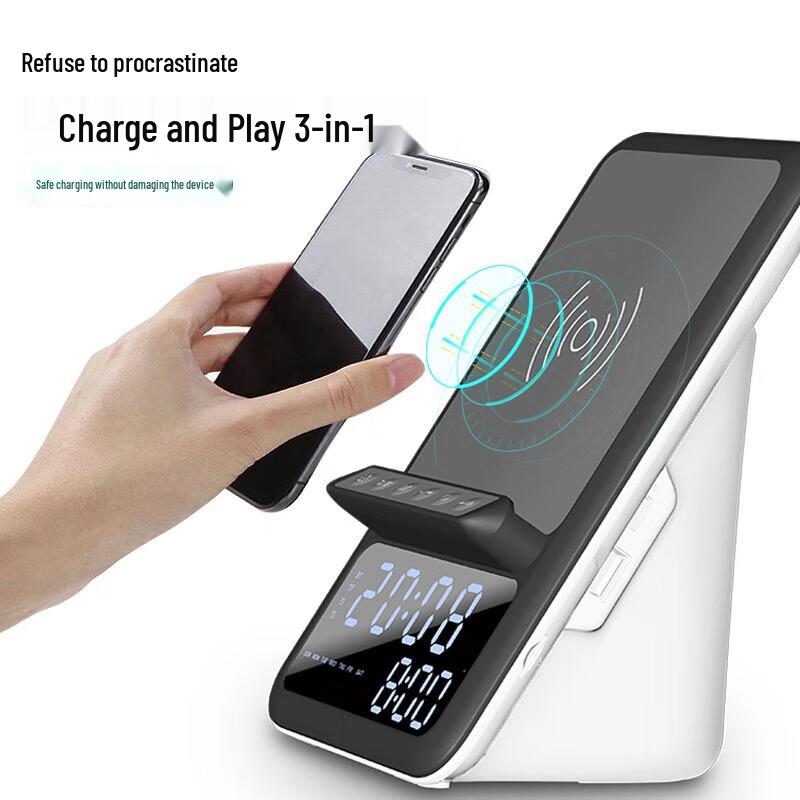 WeiSheng HY03512 Wireless Charging Bluetooth Clock Speaker