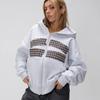Winter Harajuku Patchwork Zip Hoodie Loose Streetwear Men Women
