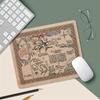 Vintage Map Rubber Mouse Pad Thick Non-Slip Base Computer Mouse Mat Desk Carpet Office Accessories Keyboard Pad Gamepad Home