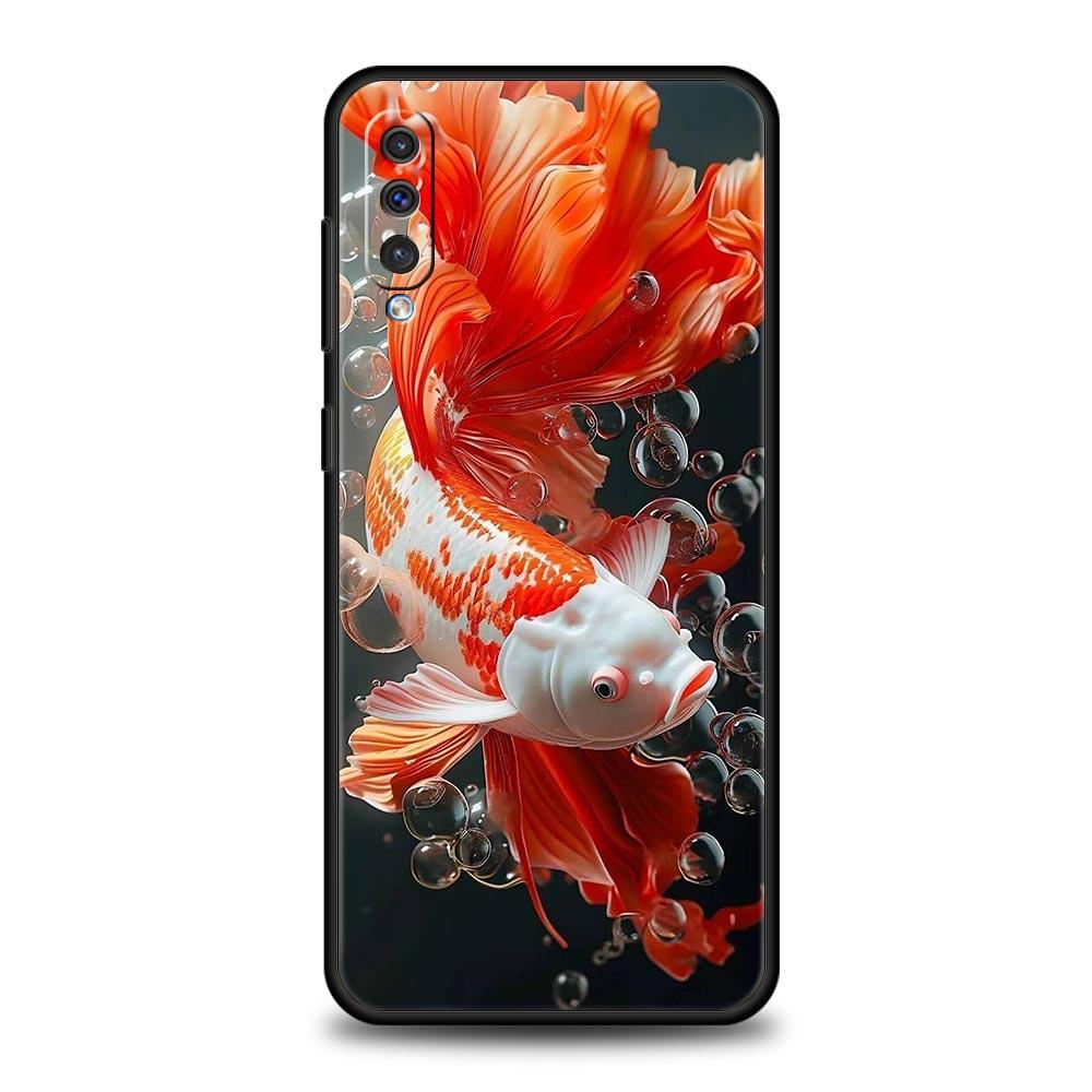Goldfish Swimming Phone Case for Samsung Galaxy A56 A36 A26 A16 A34 A24 A42 A22 A20 A12 A40 A30 A10 5G Soft TPU Cover Shell Bags