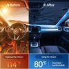 2024 Auto-Sonnenschutz für Windschutzscheibe mit 360° Anti-Kratz-Griff, Faltbarer Auto-Regenschirm Sonnenschutzabdeckung, Windschutzscheiben-Sonnenschutz passend für Limousine SUV