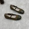 Cowhide Shoes Flat Mary Jane Leather Single Shoes