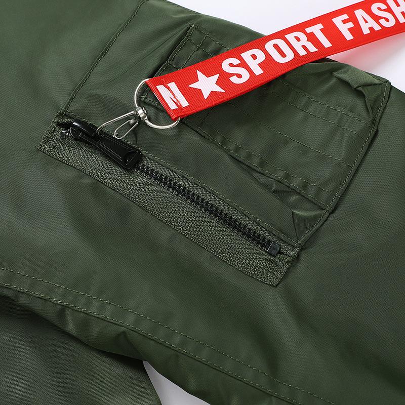 MA1 Men's American Style Baseball Jacket - Casual, Plain, Outdoor Spring/Autumn Flight Outerwear