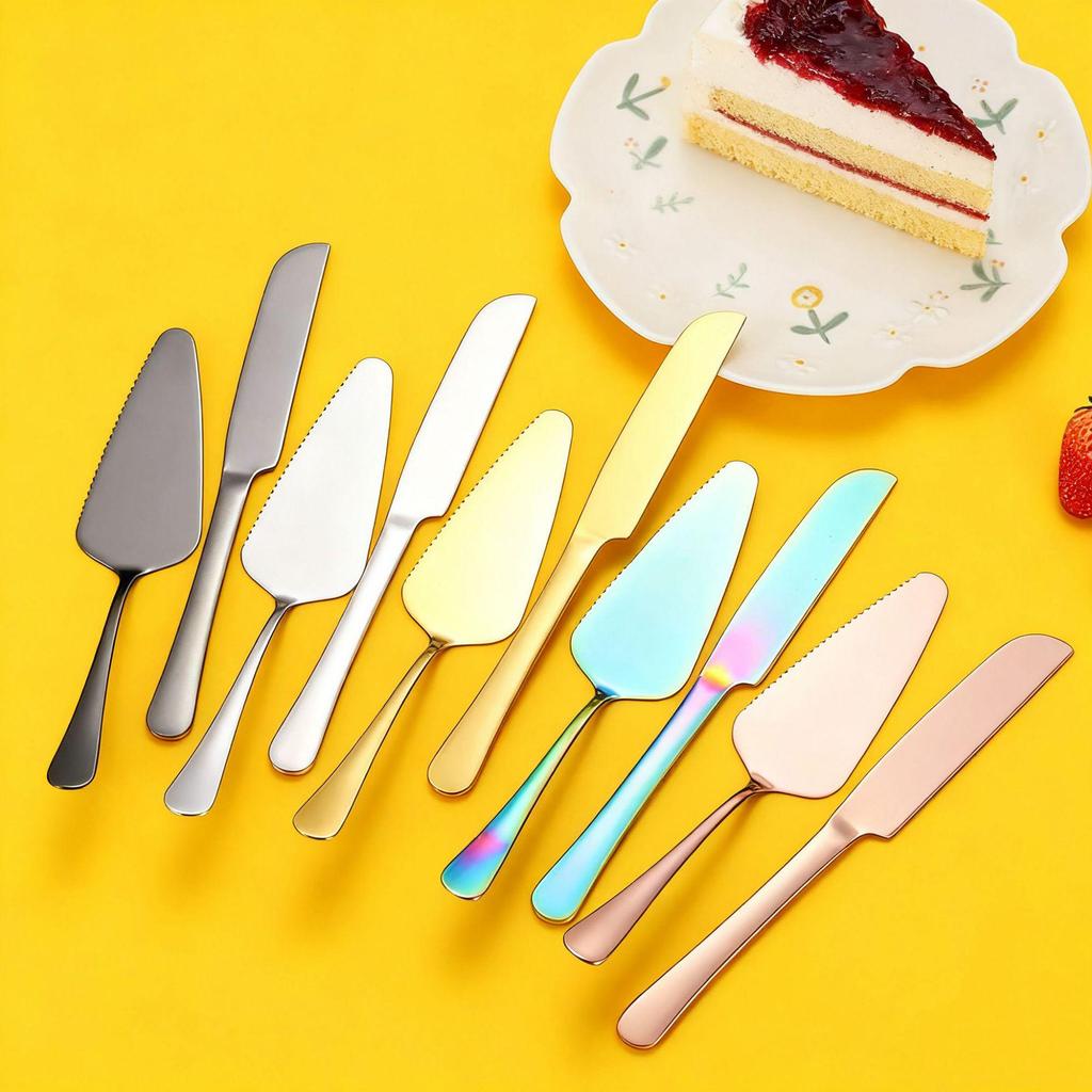 European Style Cake & Pizza Spatula Set - 410 Stainless Steel, Set of 2, Gift Box for Birthday Parties