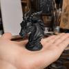 Yousheng Dark Sheep-Headed Ornament, 3D Printed Gothic Devil Sculpture, with Detailed Horn Texture Desktop Statue, for Home
