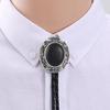 Men Denims Necktie Western Bolo Tie Shirt Chain Bolo Collar Rope Leather Tie for Western Styles