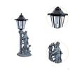 Mother and Sons Outdoor Statue Accessory with Solar Lights Ornament Gift Modern Decorative