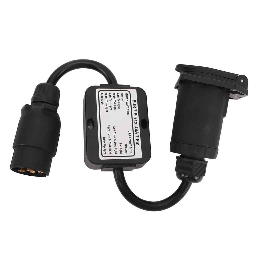 Trailer Adapter Plug 7 Pin To 7 Pin Socket Connector Adapter with 3 To 2 System Converter for Caravan Boat RV