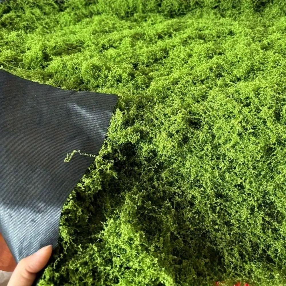 DIY Artificial Grass Rug Lifelike Durable Fake Moss Lawn No Watering Realistic Fake Green Grass Mat Home Decoraion
