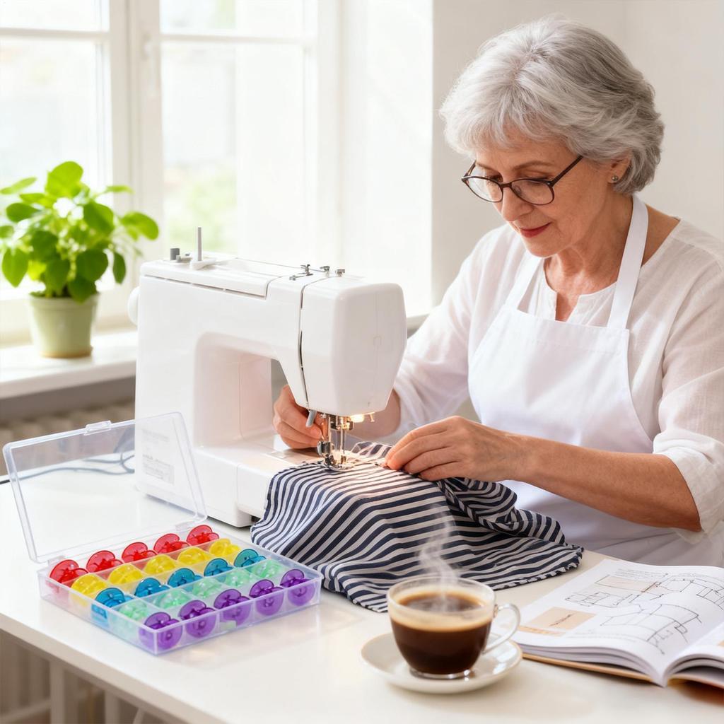 Thread Bobbin 25 Pieces Colored Universal Crafts Accessories Embroidery Thread Bobbins For Class Quilting Storage Fabric Quilter