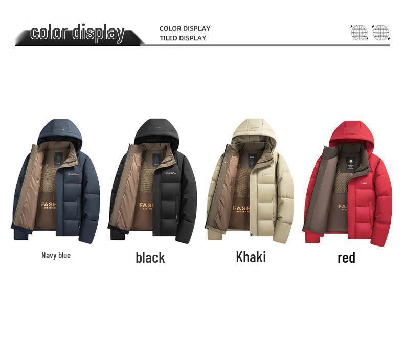 2025 Winter Herren Kapuzen-Baumwolljacke - Modisch, Warm und Verdickt