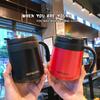 350ml Coffee Insulated Cup, Mug Insulated Cup with Lid, Handle, Round Bottom