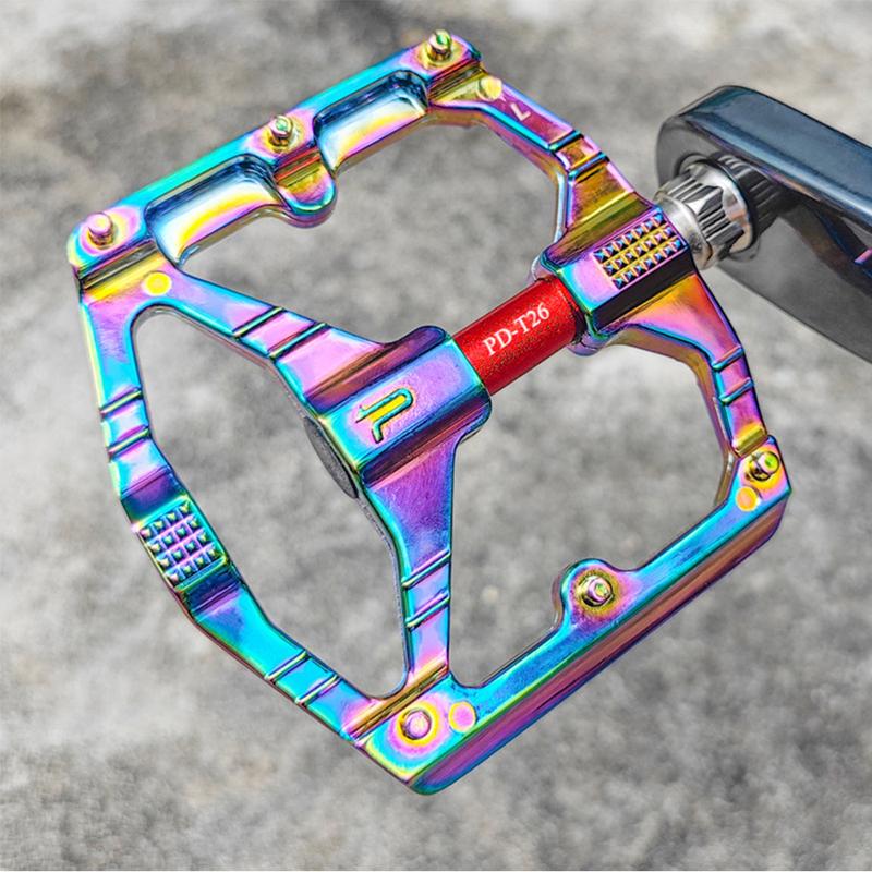PROMEND MTB Bicycle Pedal Anti-Slip Double DU Bearings Lightweight Aluminum Alloy Pedal Wide Platform Pedals Mountain Bike Parts