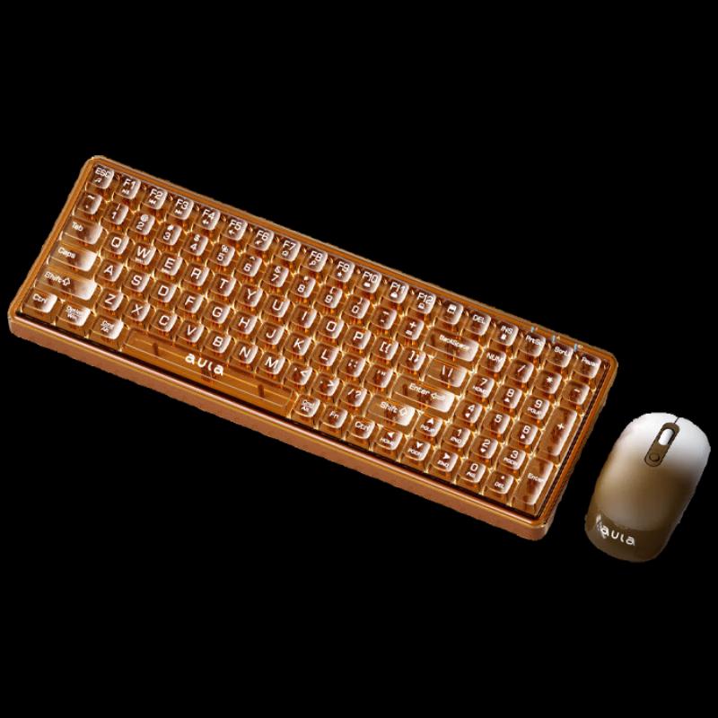 AULA AC210 Wireless Transparent Keyboard and Mouse Combo