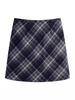 High-Waisted Wool Plaid Skirt: Plus and Petite Sizes, Slimming A-Line, Hip-Hugging Design