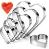 5Pcs Heart Shaped Heart Shaped Cookie Cutters Biscuit Cutters Pastry Making Mould