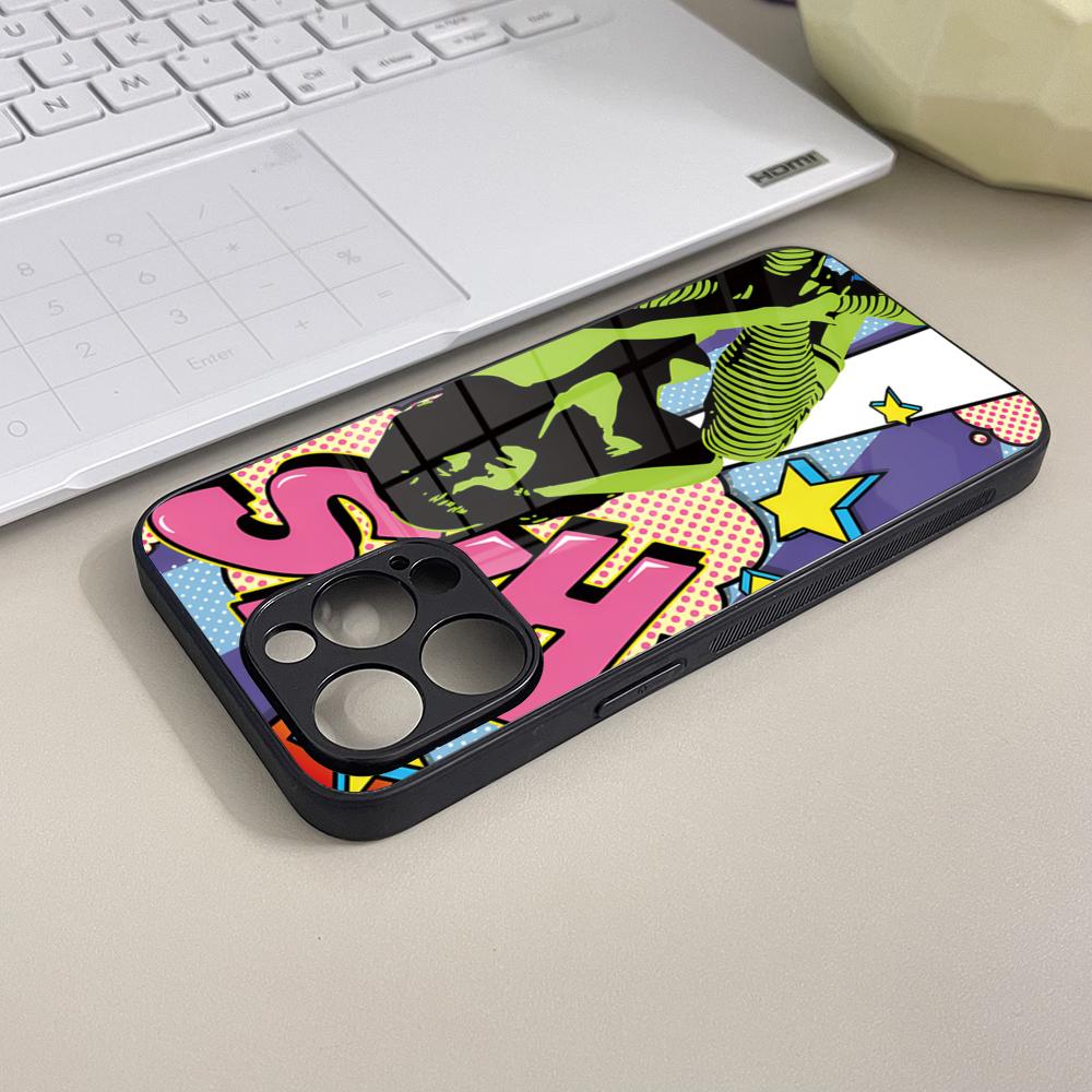 

Hysteric Glamour Phone Case Tempered Glass For IPhone 16 13 14 17 12 15 11 Pro Max Plus Mini XR SE2020 Coque iPhone17