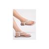 Shoetopia Embellished Women'S Silver Flat Sandal /Eu40