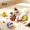 Gall Fruit Cat Toy Catnip Ball for Cats, Cartoon Plush Kick with Bell, Natural Silver Durable Vine Filling Interactive Play, Stress Relief Self-Play