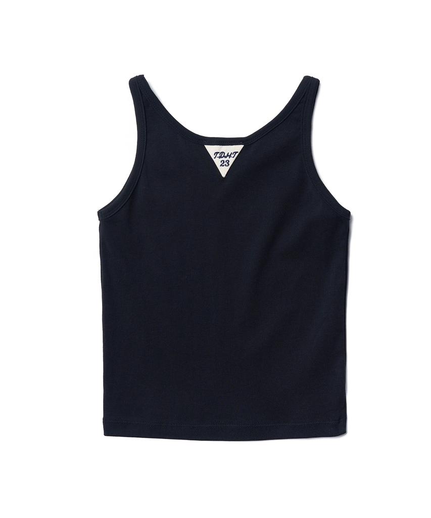 TTUDEMENT 50S Embroidered Sleeveless T-Shirt_Black