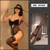 Sexy Underwear, Sexy Suspenders, Lace Temptation Hollowed Out Open Onesie, Hot Uniform Pajamas Women's Suit Wholesale