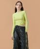 Wove Moment [22Fw] Side String Point T-Shirt - Neon Green