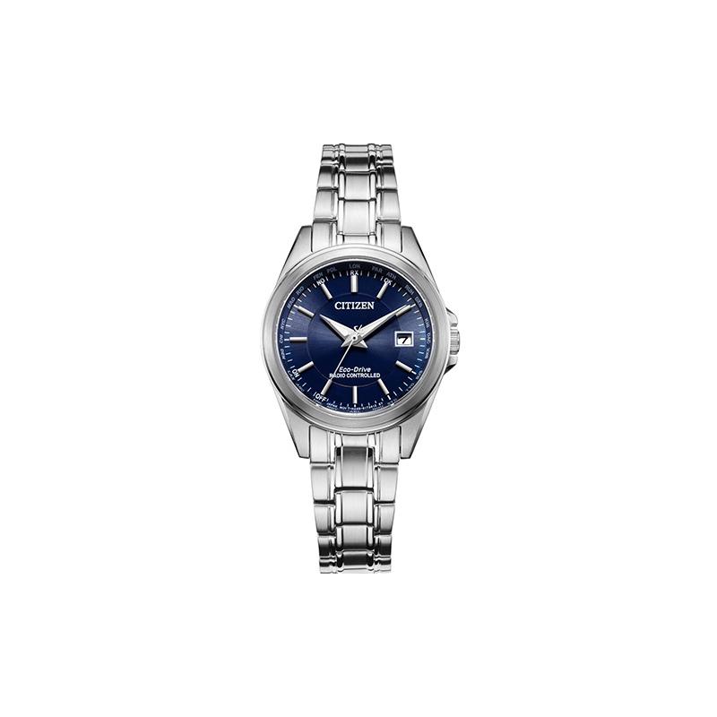 

CITIZEN Eco-Drive series, 100 meters waterproof, optical Quartz, Steel Strap, , same style for men and women, blue dial EC1180-81L синій