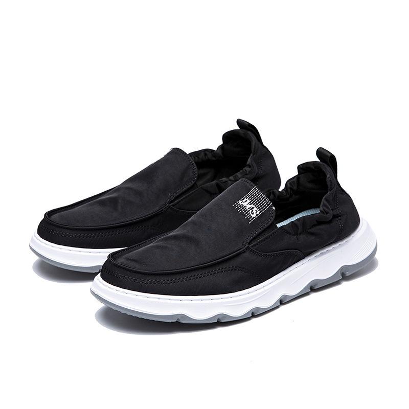 Cloth shoes lazy men's 2024 autumn breathable men's shoes soft-soled shoes one-pedal canvas shoes casual old Beijing shoes