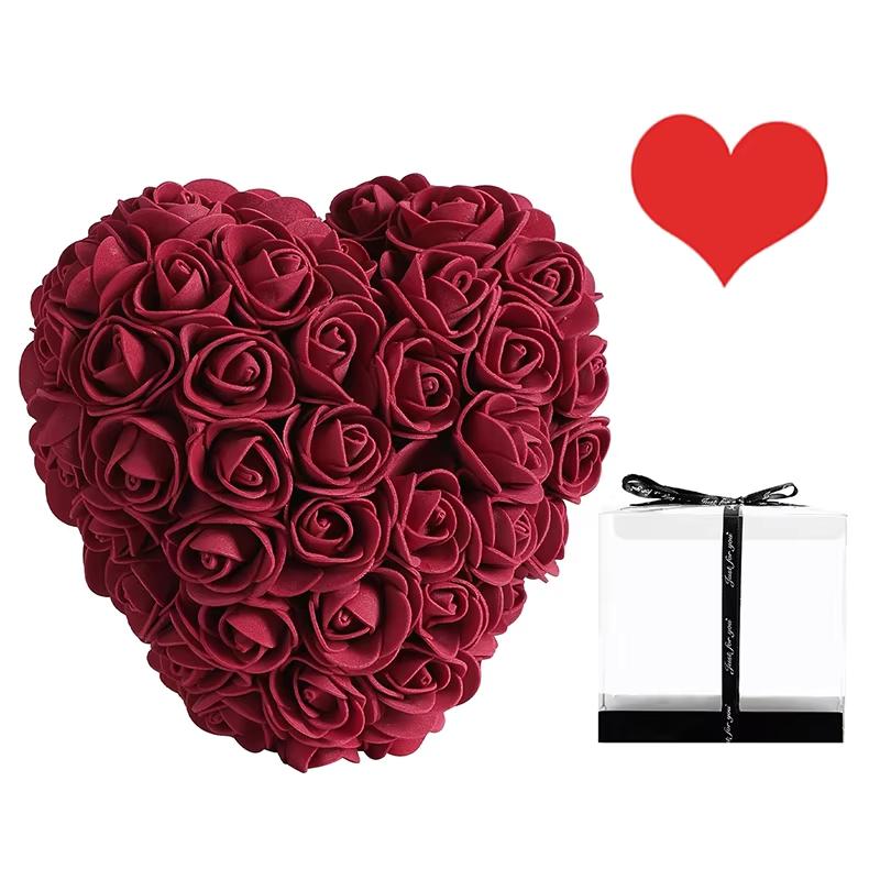 

1Pcs 16CM Valentine s Day Decoration Foam Love for Girl Woman Gift Home Decor Wedding Marriage Decoration DIY Ornament Gifts темно-червоний колір