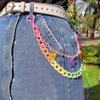 Big Ring Waist Chain Punk Rock Waist Key Chain Fashion Jewelry Accessories  for Men Women