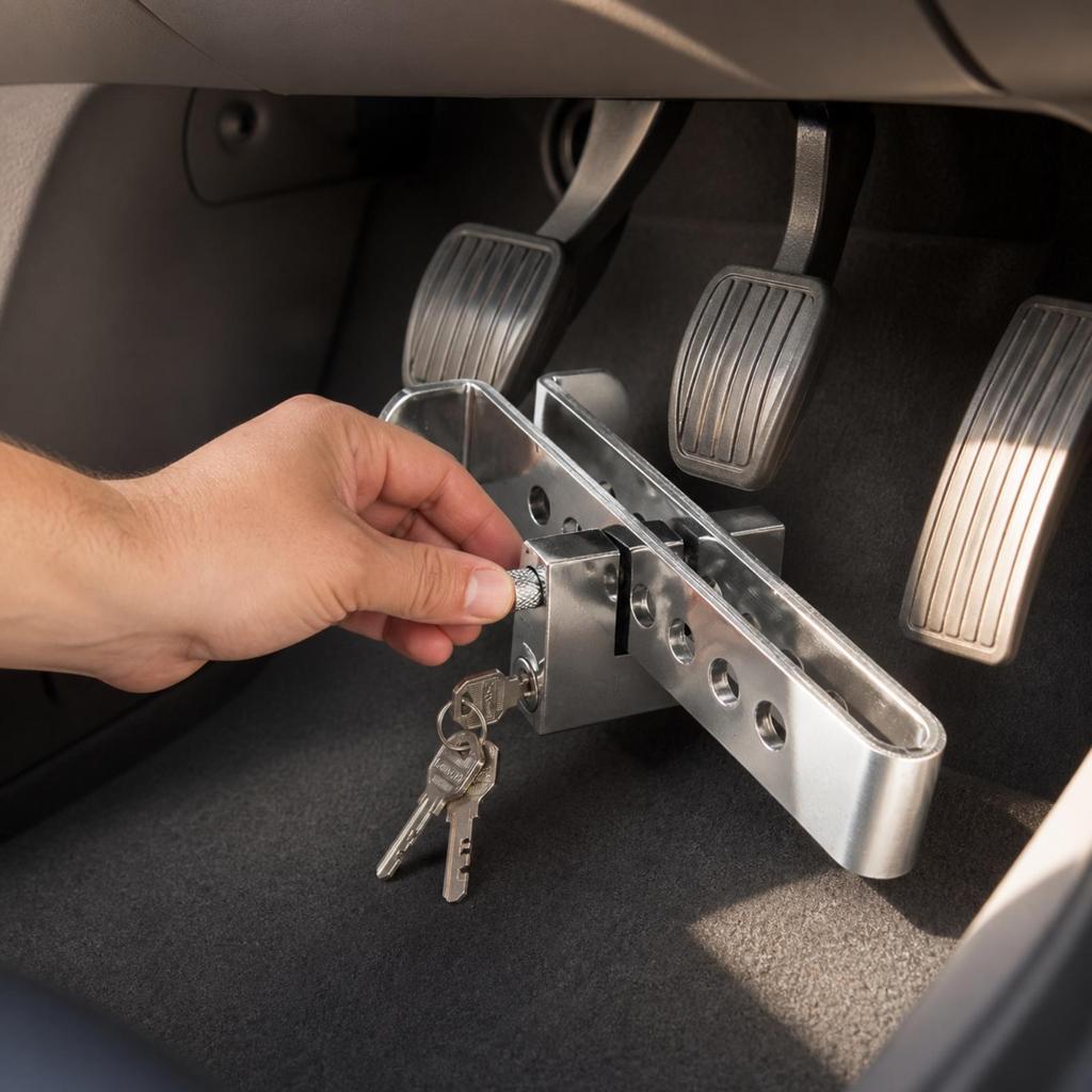 Anti-Anti-Tamper Pedal Lock Stainless Steel Brake Long-Lasting