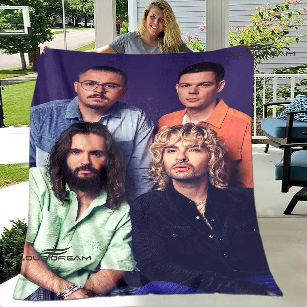Dětská přikrývka s potiskem kapely Tokio Hotel Dětská Hřejivá přikrývka Flanel Měkká útulná deka Rozkládací pohovka Deka Cestovní deka Dárek k narozeninám