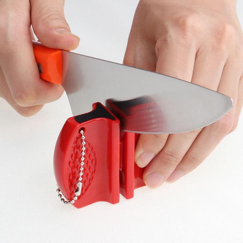 Mini-Messerschärfer Grob und Fein Doppelseitiger Schärfer Tragbarer Keramikschärfer Tasche Outdoor Camping und Wandern