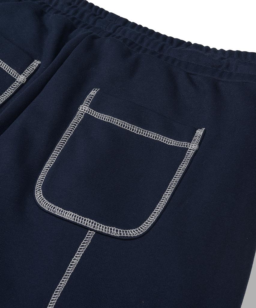 DRIX Overlock Stitch Sweat Wide Pants_Navy