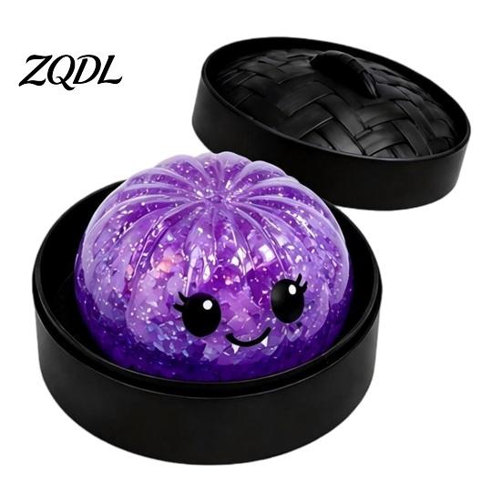 Erwachsenen Stressabbau Spielzeug Halloween Geist Brötchen Ball, Langsam Aufgehendes Weiches TPR Fidget Schreibtisch Dekoration zur Angst Linderung, Süßes Gruseliges Quetschspielzeug im Dampfgarer