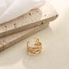 Alloy Minimalist Multi-layer Open Ring - Retro Fashion Design