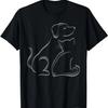 Een vriendschap t-shirt met silhouetten van een kat en een hond T-shirt