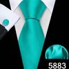 Designer Blue Ties for Men 10 Styles Necktie Pocket Square Cufflinks Set Wedding Dating Party