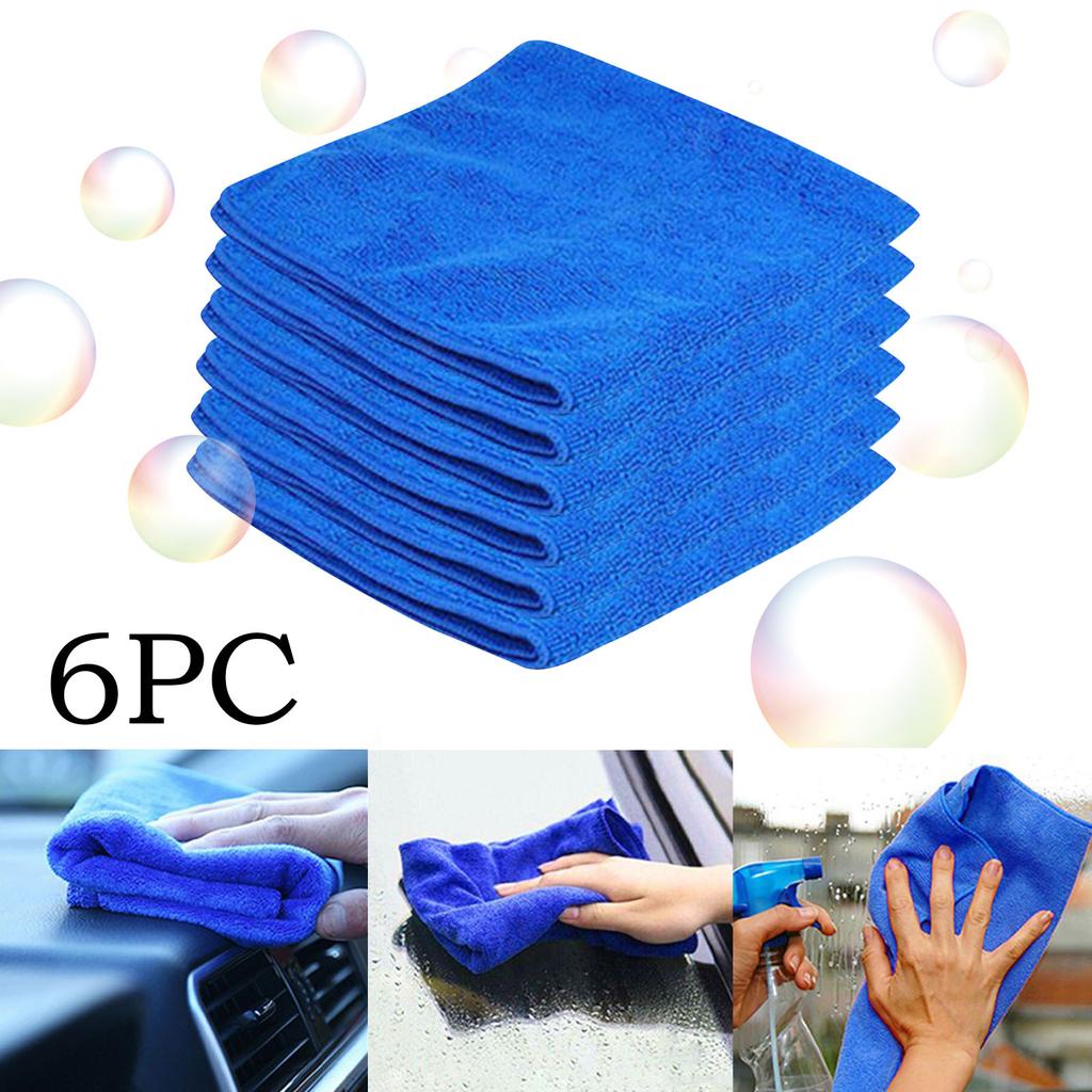 (SU)Multifunctional Microfiber Towel  Blue Car Cleaning Polishing Cloth Towel