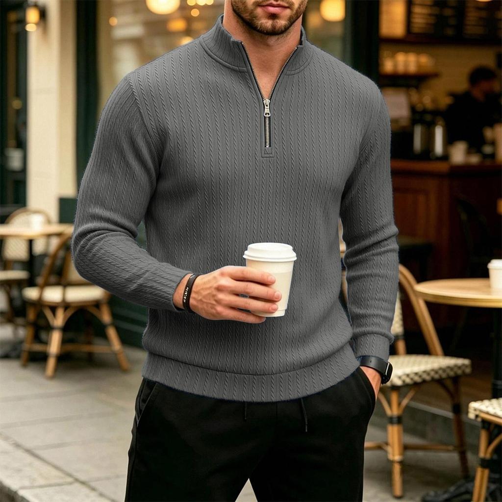 Herren Pullover mit Rollkragen Strickpullover Langarm Lässiges Basisschicht Oberteil für Herbst Winter