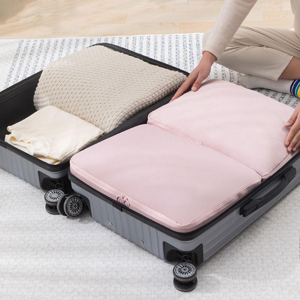 Foldable Puffer Jacket Storage Bag Polyester Compressed Travel Clothes Bag  Wardrobe