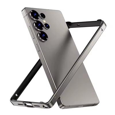 Aluminium Alloy Frame Metal Bumper Case for Samsung Galaxy S25 Ultra S24 Plus S25Ultra S24Ultra S25Plus Soft Inner Hard Phone Cover
