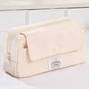 Multilayer Canvas Pencil Case With Large Capacity For Students And Office Use