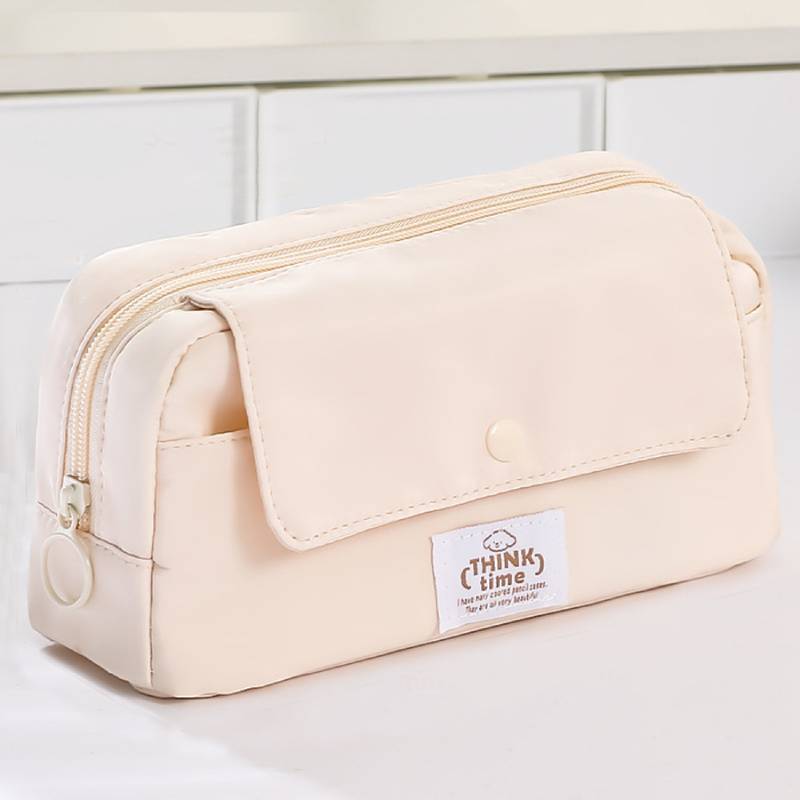 Multilayer Canvas Pencil Case With Large Capacity For Students And Office Use