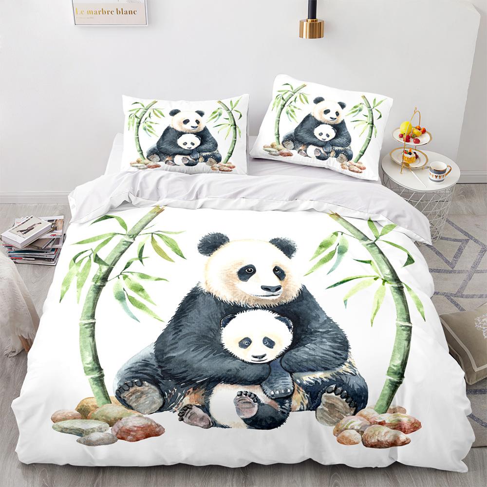 Unicorn Cat King Queen Duvet Cover Pink Kawaii Cartoon Kitty Bedding Set For Kids Girls Magical Animal 2/3pcs Soft Quilt Cover