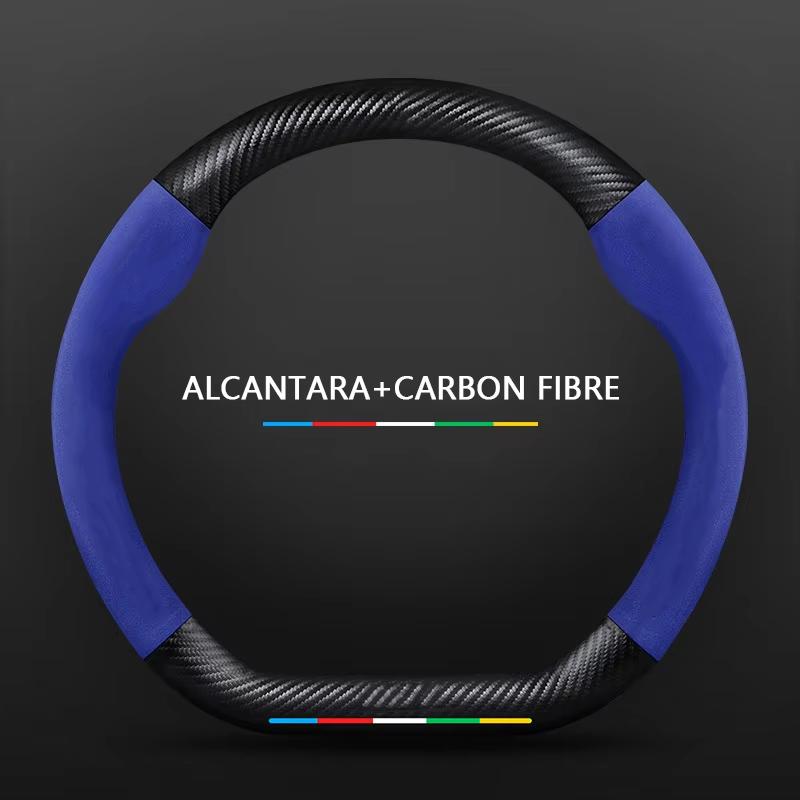 Car Suede Anti-Slip Steering Wheel Cover For Volkswagen Passat Golf 5 GTI Beetle Tiguan Touareg Polo T-ROC T-Cross Magotan Jeeta