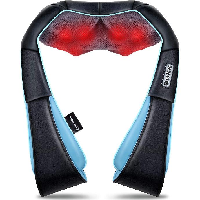 Mo Cuishle Shiatsu Back Shoulder and Neck Massager with Heat, Electric Deep Tissue 4D Kneading Massage, Best Gifts for Women Men Mom Dad, Fathers